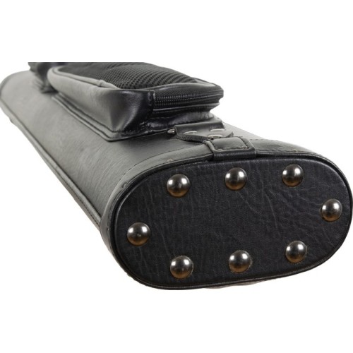 Twarde etui na kij bilardowy Expert EX-3, czarno-zielone, 2/4, 85 cm