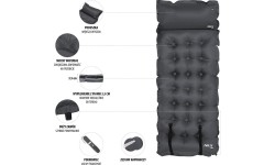 NC4018 SELF-INFLATING MAT DARK GREY NILS CAMP