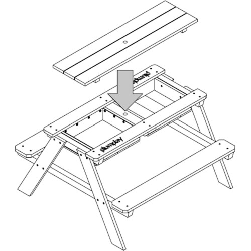 Plum Surfside 3 in 1 play table with parasol