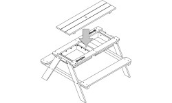 Plum Surfside 3 in 1 play table with parasol