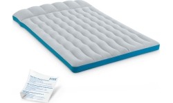 Materac dmuchany dwuosobowy kempingowy 193x127x17 cm łóżko z zagłówkiem INTEX 67999