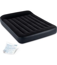 Materac dmuchany dwuosobowy 191x137x25 cm łóżko z zagłówkiem INTEX 64142