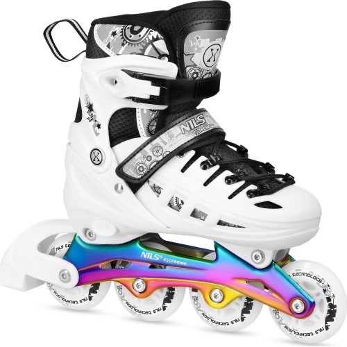 NH10905 4w1 INLINE/ICE-SKATES NILS EXTREME - Biały