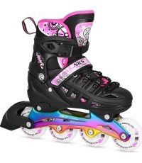 NH10905 4w1 INLINE/ICE-SKATES NILS EXTREME - Pink