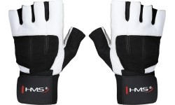 RST04 ROZMIAR S RĘKAWICE FITNESS HMS - Biały-Czarny