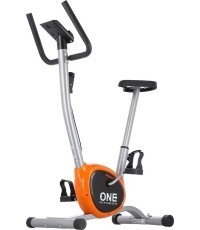 Stacjonarny rower treningowy One Fitness RW3011 - srebrno-pomarańczowy