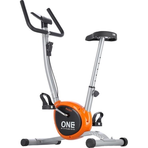 Stacjonarny rower treningowy One Fitness RW3011 - srebrno-pomarańczowy