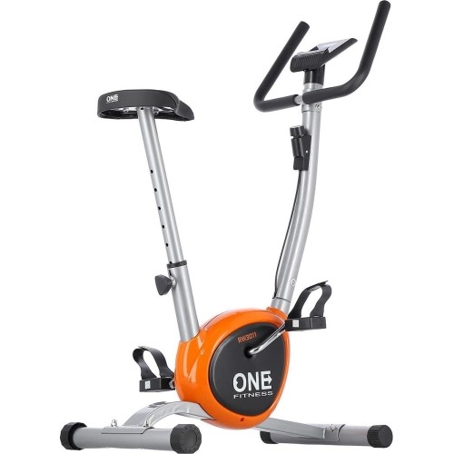 Stacjonarny rower treningowy One Fitness RW3011 - srebrno-pomarańczowy