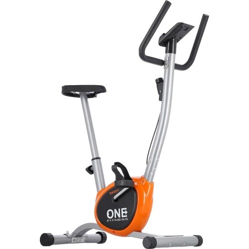 Stacjonarny rower treningowy One Fitness RW3011 - srebrno-pomarańczowy