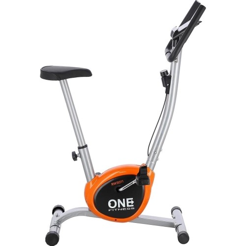 Stacjonarny rower treningowy One Fitness RW3011 - srebrno-pomarańczowy