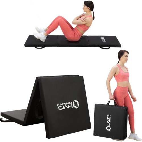 MGS02 GYMNASTIC SKŁADANY MATERAC 1800x600MM CZARNY HMS PREMIUM