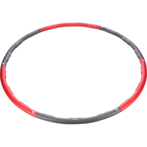 Koło Hula Hop z wypustkami do masażu HMS HHP002, Czerwono-szare, 100 cm