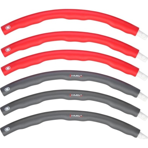 Koło Hula Hop z wypustkami do masażu HMS HHP002, Czerwono-szare, 100 cm