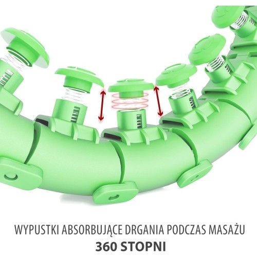 HHW01 HULA HOOP ZIELONY Z OBCIĄŻNIKIEM HMS