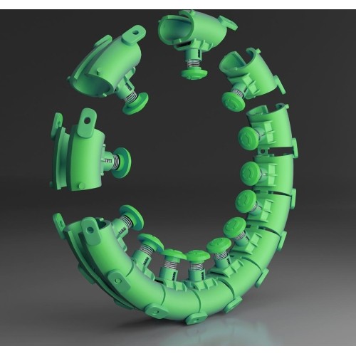 HHW01 HULA HOOP ZIELONY Z OBCIĄŻNIKIEM HMS