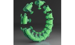 HHW01 HULA HOOP ZIELONY Z OBCIĄŻNIKIEM HMS