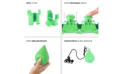 HHW01 HULA HOOP ZIELONY Z OBCIĄŻNIKIEM HMS