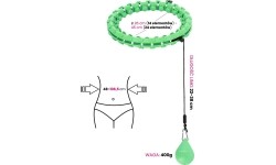 HHW01 HULA HOOP ZIELONY Z OBCIĄŻNIKIEM HMS