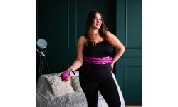 Fioletowe hula-hop z obciążeniem HHW12 Plus Size HMS