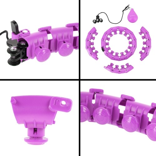 HHW12 PLUS SIZE FIOLETOWE HULA HOOP Z OBCIĄŻNIKIEM HMS