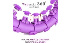 Fioletowe hula-hop z obciążeniem HHW12 Plus Size HMS