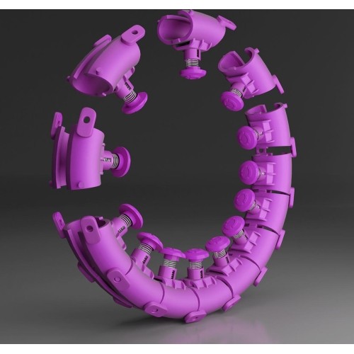 HHW12 PLUS SIZE FIOLETOWE HULA HOOP Z OBCIĄŻNIKIEM HMS