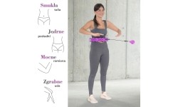 Fioletowe hula-hop z obciążeniem HHW12 Plus Size HMS
