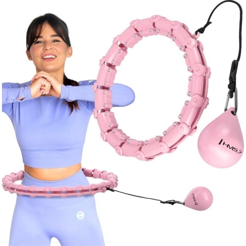 HHW02 HULA HOP JASNORÓŻOWY Z OBCIĄŻNIKIEM HMS