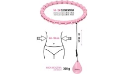 HHW02 HULA HOP JASNORÓŻOWY Z OBCIĄŻNIKIEM HMS