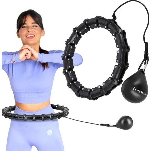HHW02 HULA HOP CZARNY Z OBCIĄŻNIKIEM HMS