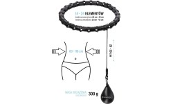 HHW02 HULA HOP CZARNY Z OBCIĄŻNIKIEM HMS