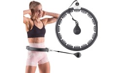 HHW06 HULA HOOP CZARNY Z OBCIĄŻNIKIEM + LICZNIK HMS