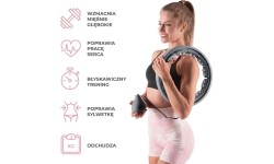 Czarne hula-hop z obciążeniem i licznikiem HHW06 HMS