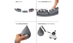 HHW06 HULA HOOP CZARNY Z OBCIĄŻNIKIEM + LICZNIK HMS