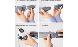 HHW06 HULA HOOP CZARNY Z OBCIĄŻNIKIEM + LICZNIK HMS