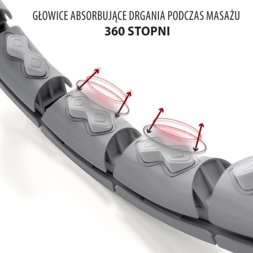 HHW06 HULA HOOP CZARNY Z OBCIĄŻNIKIEM + LICZNIK HMS