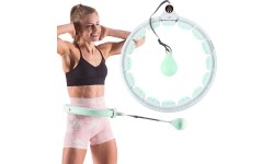 HHW06 ZIELONE HULA HOOP Z OBCIĄŻNIKIEM + LICZNIK HMS