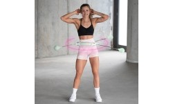 Zielone hula-hop z obciążeniem i licznikiem HHW06 HMS