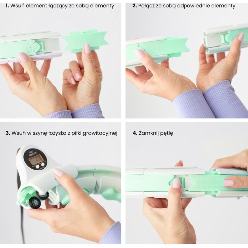 HHW06 ZIELONE HULA HOOP Z OBCIĄŻNIKIEM + LICZNIK HMS