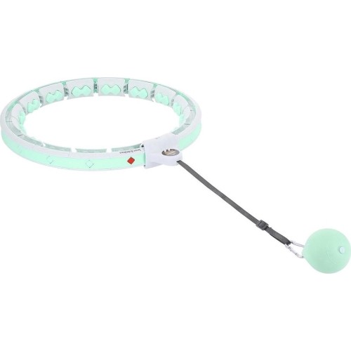 HHW06 ZIELONE HULA HOOP Z OBCIĄŻNIKIEM + LICZNIK HMS
