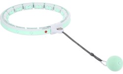 HHW06 ZIELONE HULA HOOP Z OBCIĄŻNIKIEM + LICZNIK HMS