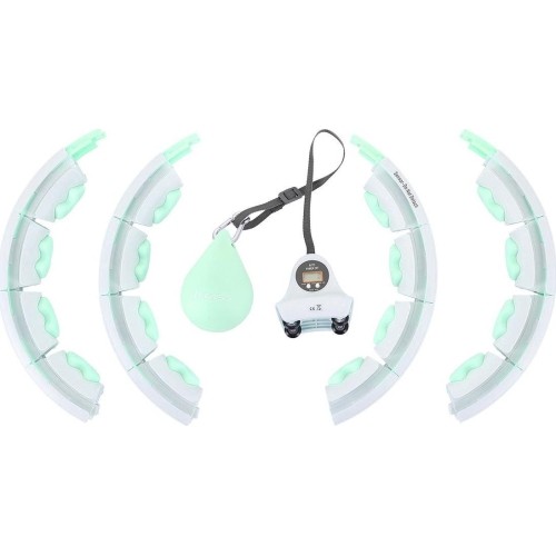 HHW06 ZIELONE HULA HOOP Z OBCIĄŻNIKIEM + LICZNIK HMS