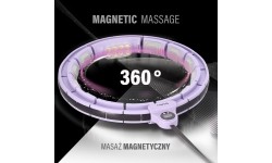 HHM13 HULA HOOP FIOLETOWY MAGNETYCZNY Z OBCIĄŻNIKIEM + LICZNIK HMS
