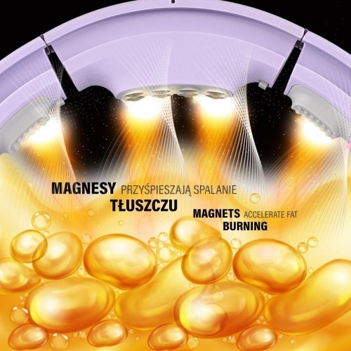 HHM13 HULA HOOP FIOLETOWY MAGNETYCZNY Z OBCIĄŻNIKIEM + LICZNIK HMS