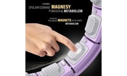 HHM13 HULA HOOP FIOLETOWY MAGNETYCZNY Z OBCIĄŻNIKIEM + LICZNIK HMS
