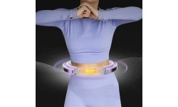 HHM13 HULA HOOP FIOLETOWY MAGNETYCZNY Z OBCIĄŻNIKIEM + LICZNIK HMS