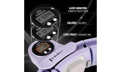 HHM13 HULA HOOP FIOLETOWY MAGNETYCZNY Z OBCIĄŻNIKIEM + LICZNIK HMS