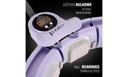 HHM13 HULA HOOP FIOLETOWY MAGNETYCZNY Z OBCIĄŻNIKIEM + LICZNIK HMS