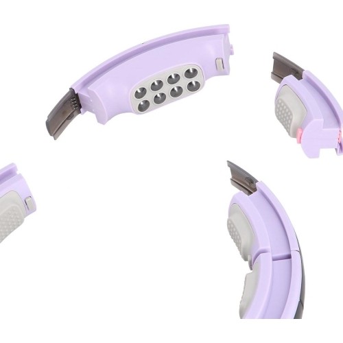 HHM13 HULA HOOP FIOLETOWY MAGNETYCZNY Z OBCIĄŻNIKIEM + LICZNIK HMS