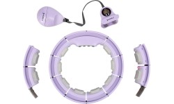 HHM13 HULA HOOP FIOLETOWY MAGNETYCZNY Z OBCIĄŻNIKIEM + LICZNIK HMS